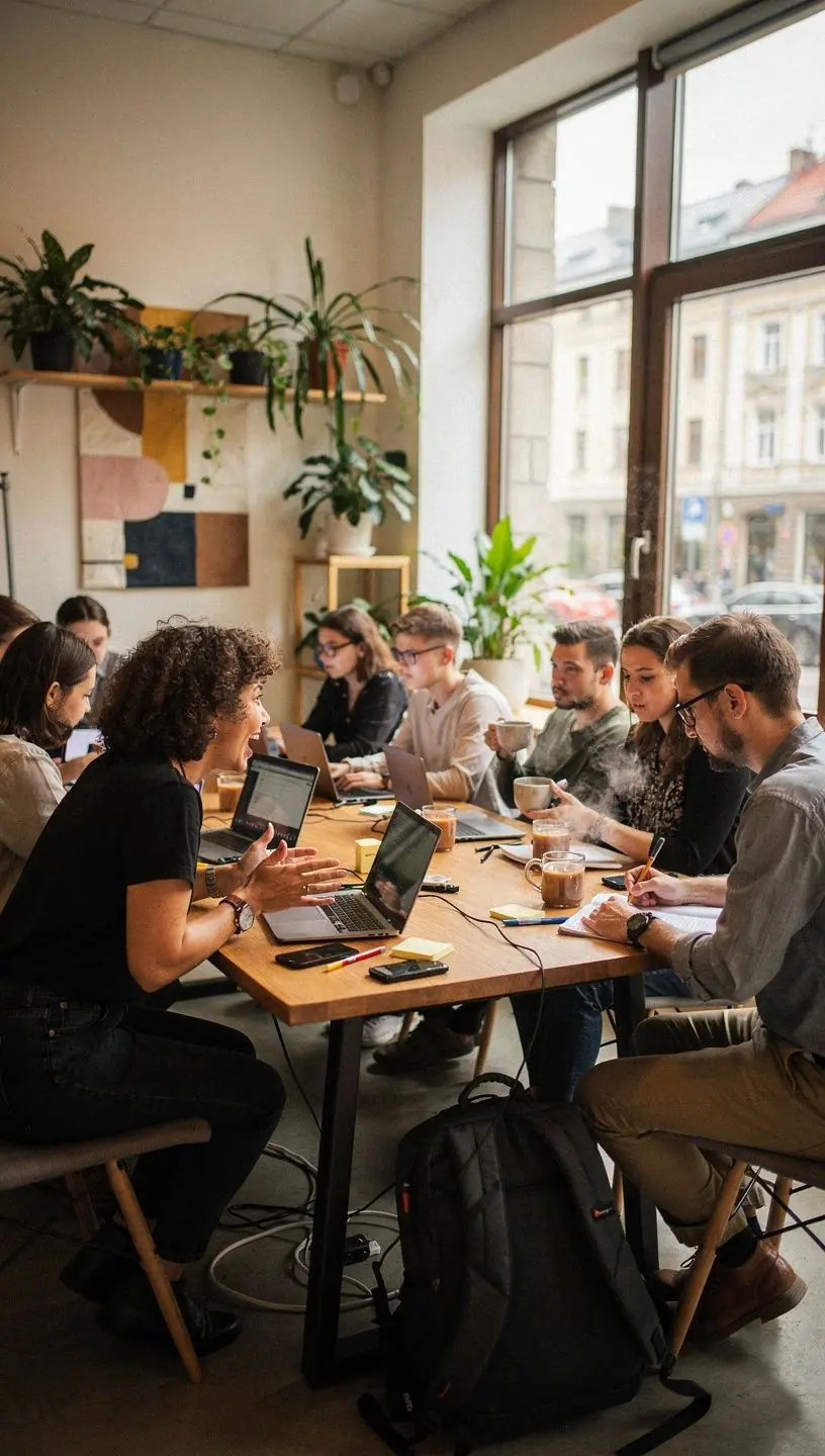 Atvira knyga ir arbatos puodelis ant stalo, pabrėžiantys ramybės ir susikaupimo akimirkas per arbatos ritualą.